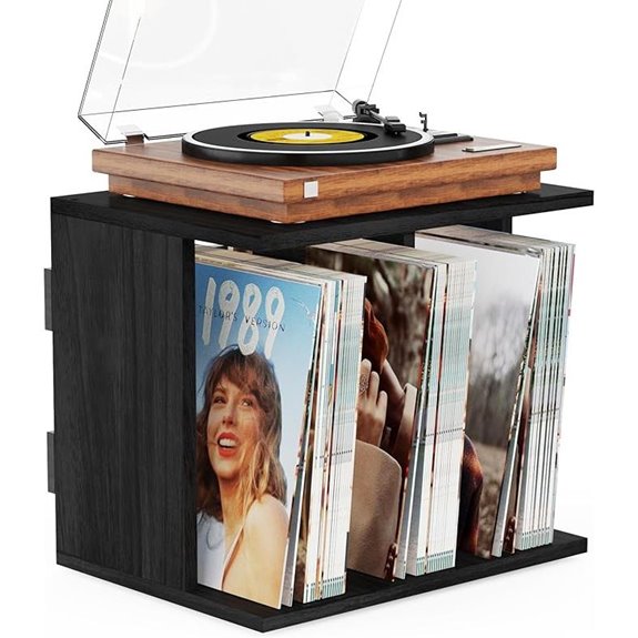 Emfogo Vinyl Record Storage Wall Mount (Black)