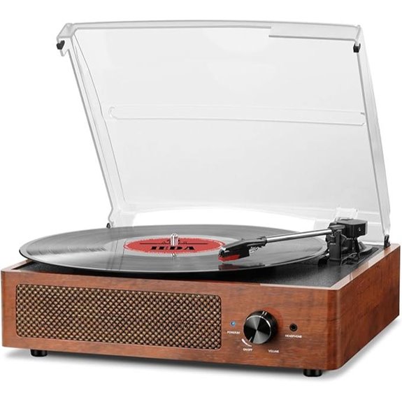 Vinyl Record Player with Bluetooth & Built-in Speakers