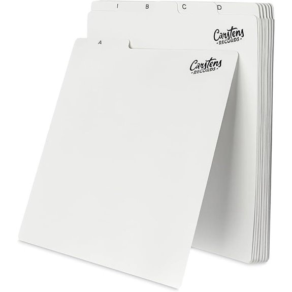 Carstens Vinyl Album Dividers A-Z (26-Pack)
