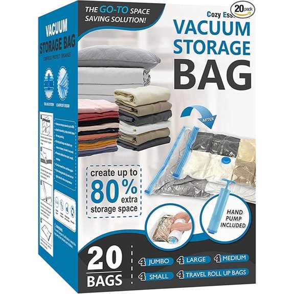 Cozy Essential Vacuum Storage Bags (20 Combo)