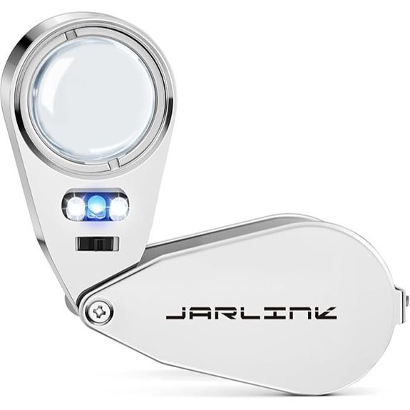 JARLINK 40X Jewelers Loupe Magnifier LED/UV Illuminated