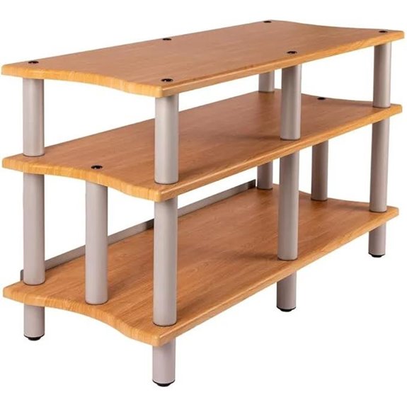 Monolith Double-Wide XL 3-Tier AV Stand (Maple)
