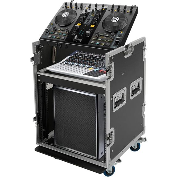 10U PA DJ Rack Road Case with Wheels