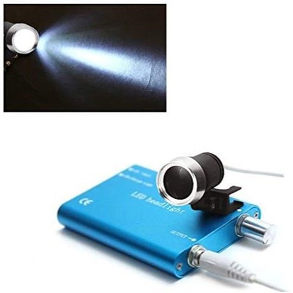 Surgical portable LED head light lamp for loupes Blue