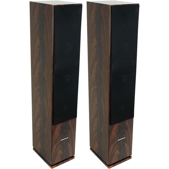 Rockville RockTower 68D Dark Wood Home Audio Tower Speakers