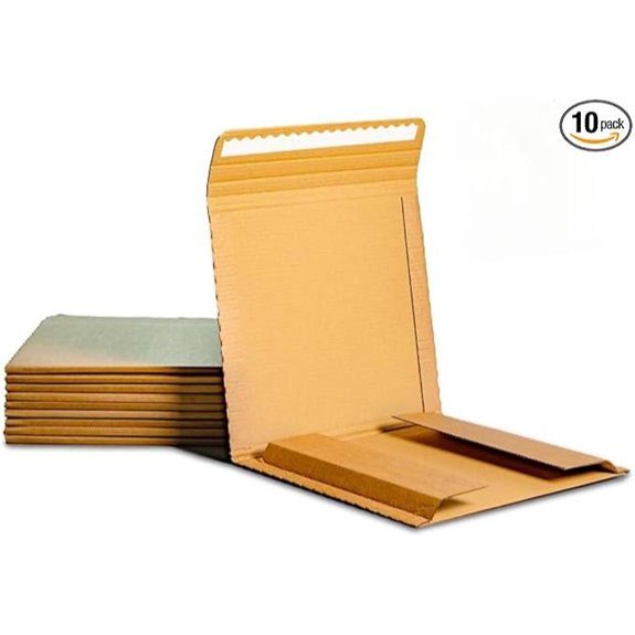 Vinyl Record Shipping Boxes with Fragile Stickers (10-Pack)