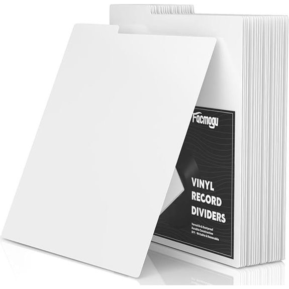 Facmogu 20PCS Vinyl Record Dividers 12 Plastic LP Separators