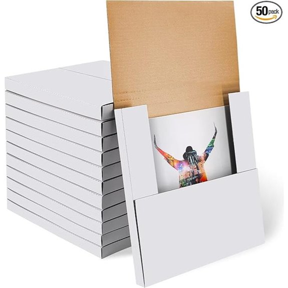 50-Pack Vinyl Record LP Shipping Mailer Boxes (12.5 x 12.5 x 1)