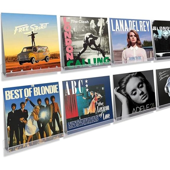 upsimples 8 Pack Vinyl Record Wall Mount Shelves