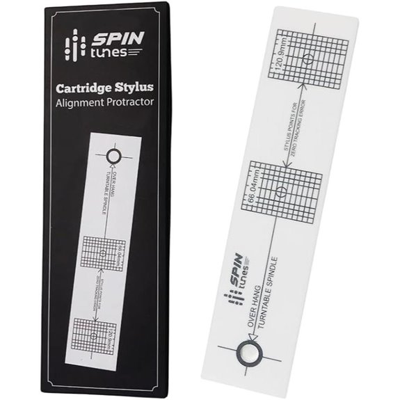 Turntable Stylus Alignment Protractor Tool for Vinyl Records