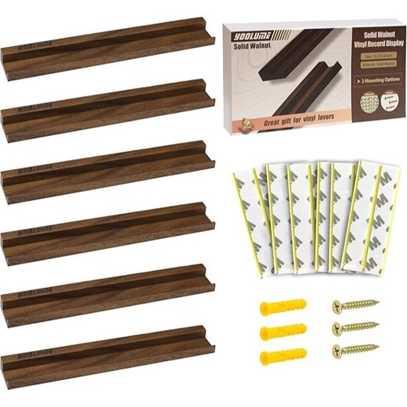 Vinyl Wall Mount Record Display 6-Pack