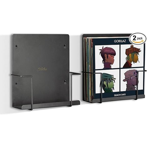 Vinyl Wall Mount Record Shelf (2-Pack)