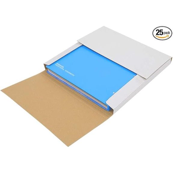 25 Pack White Vinyl Record LP Shipping Mailers (12.5x12.5x1)